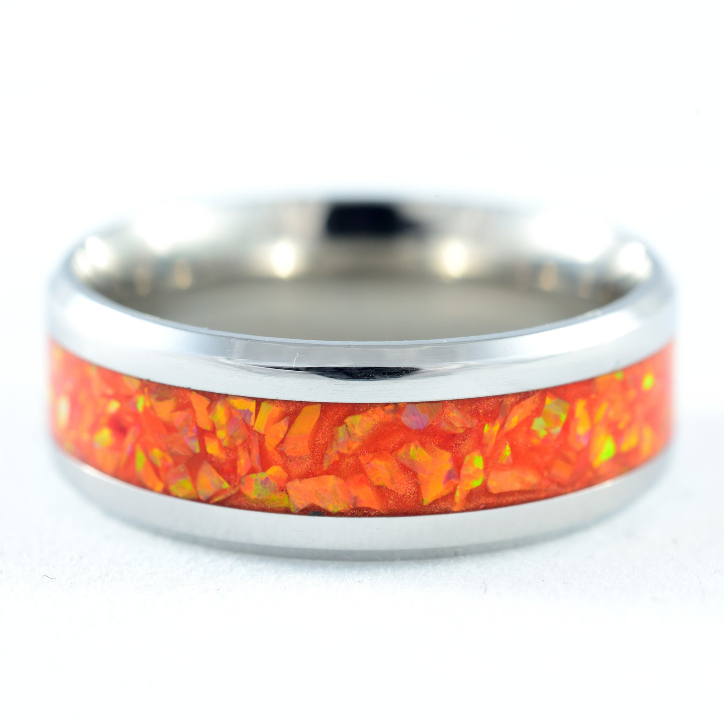 Opal Inset Channel Hand Made Artisan Rings