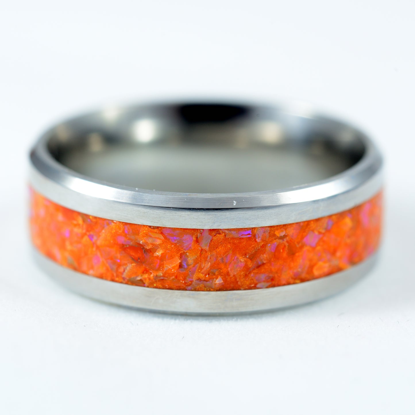 Opal Inset Channel Hand Made Artisan Rings