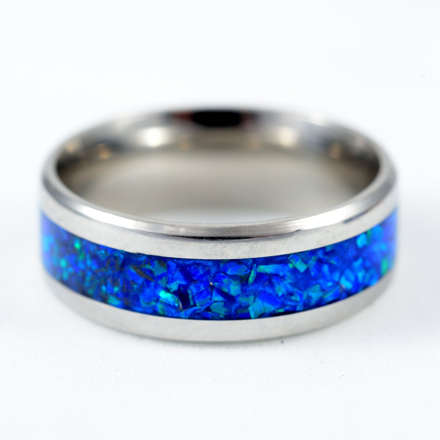 Opal Inset Channel Hand Made Artisan Rings