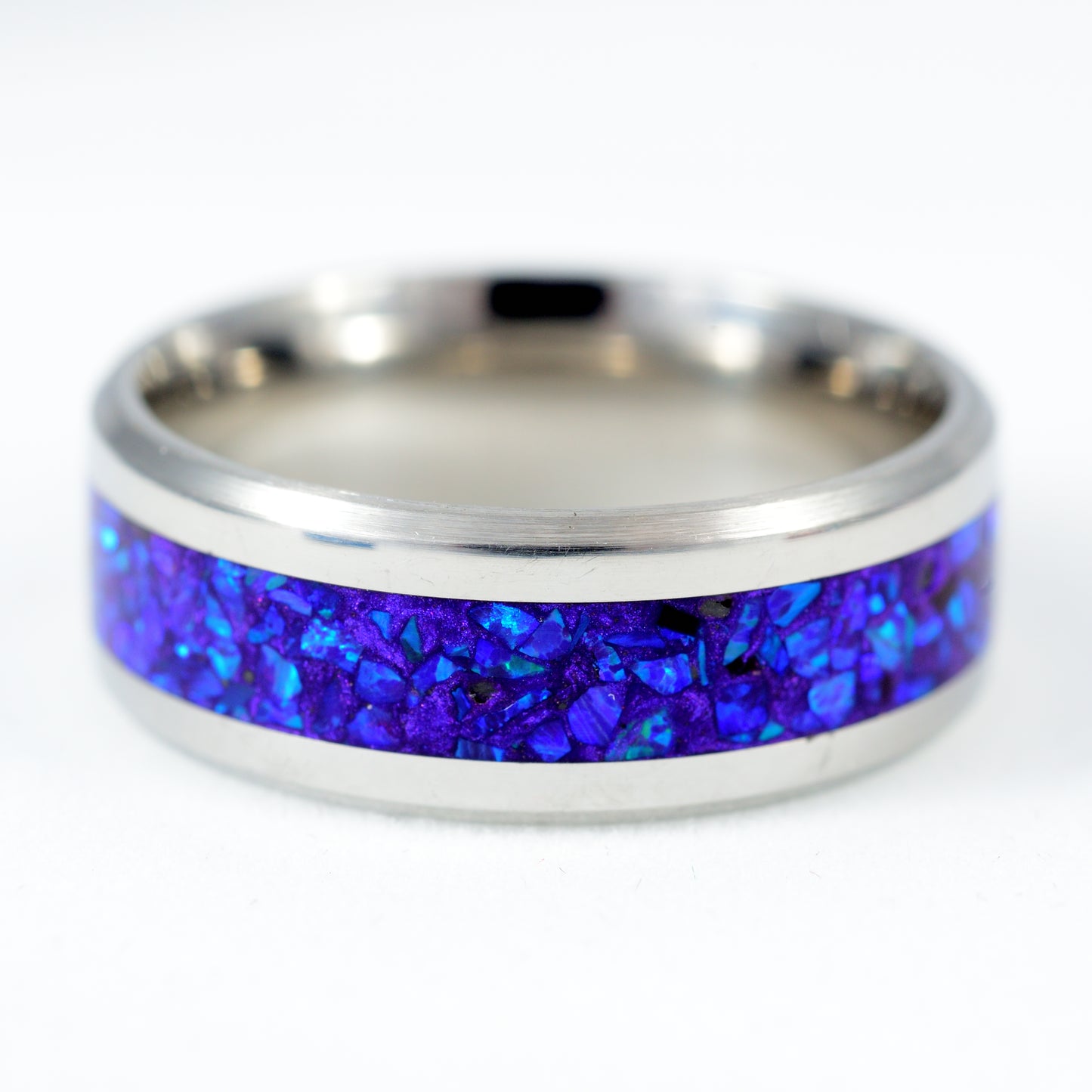 Opal Inset Channel Hand Made Artisan Rings