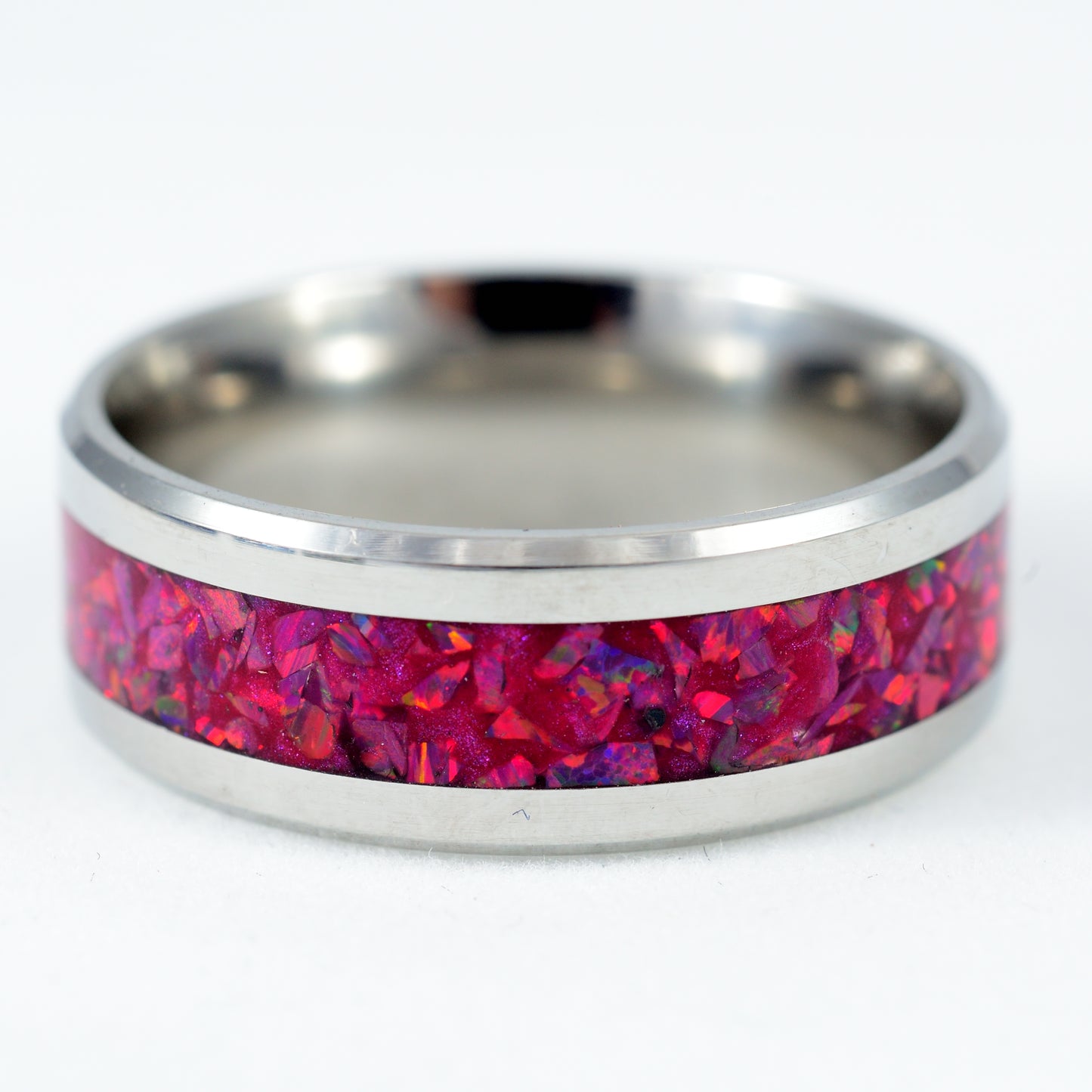 Opal Inset Channel Hand Made Artisan Rings