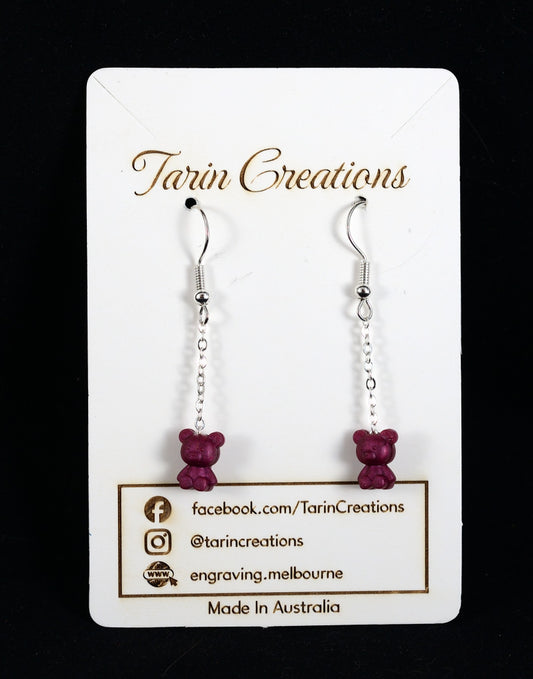 Micro Teddy Bear Earrings