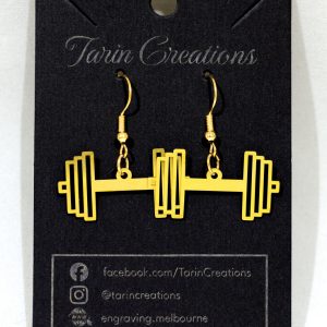 Dumbbell - Real Brass Metal Laser Cut